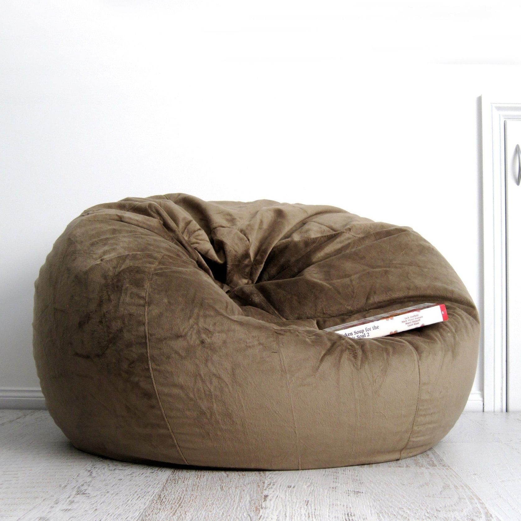 Pierre Fur Bean Bag - Coffee gallery detail image