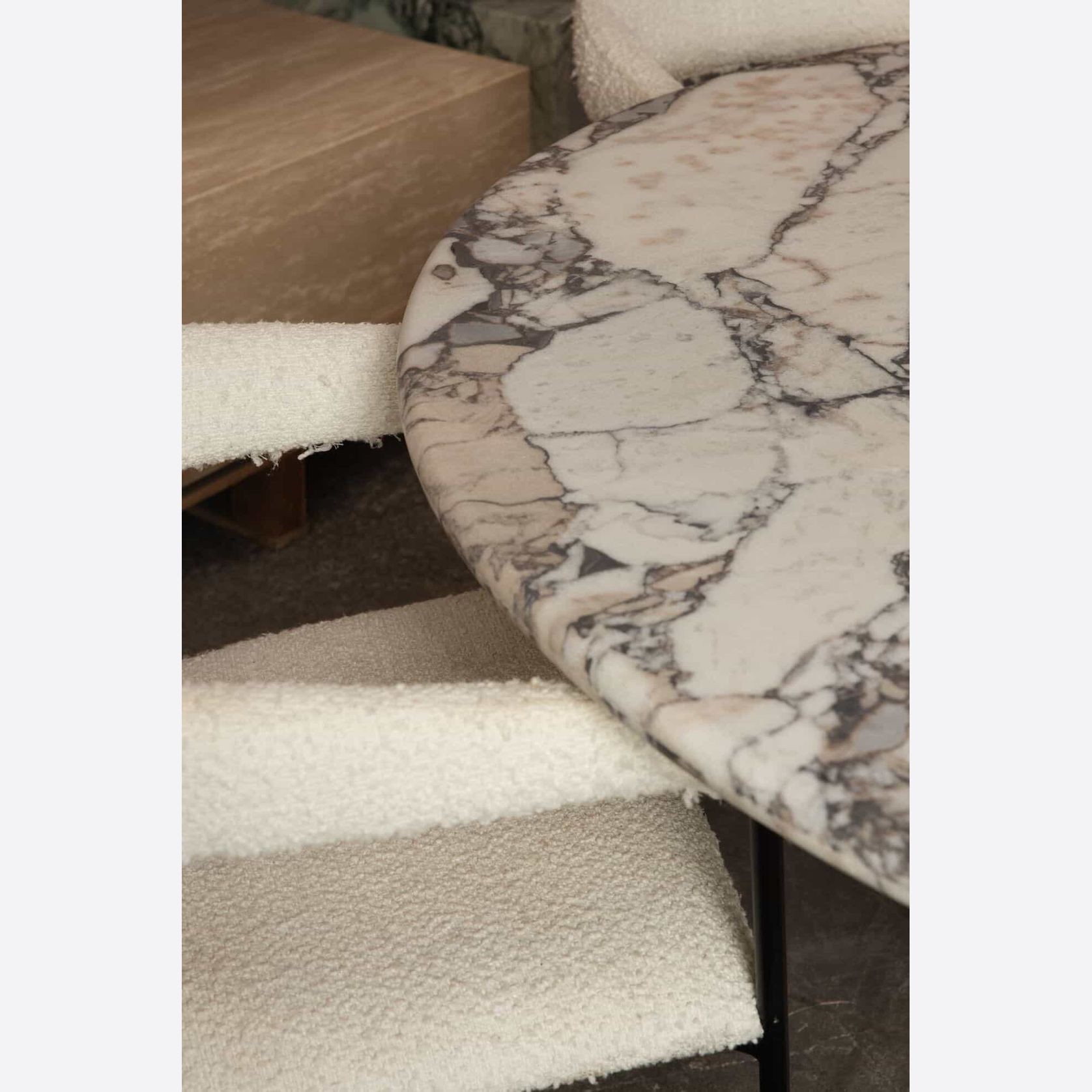 Court Dining Table - Milky Blue Marble gallery detail image