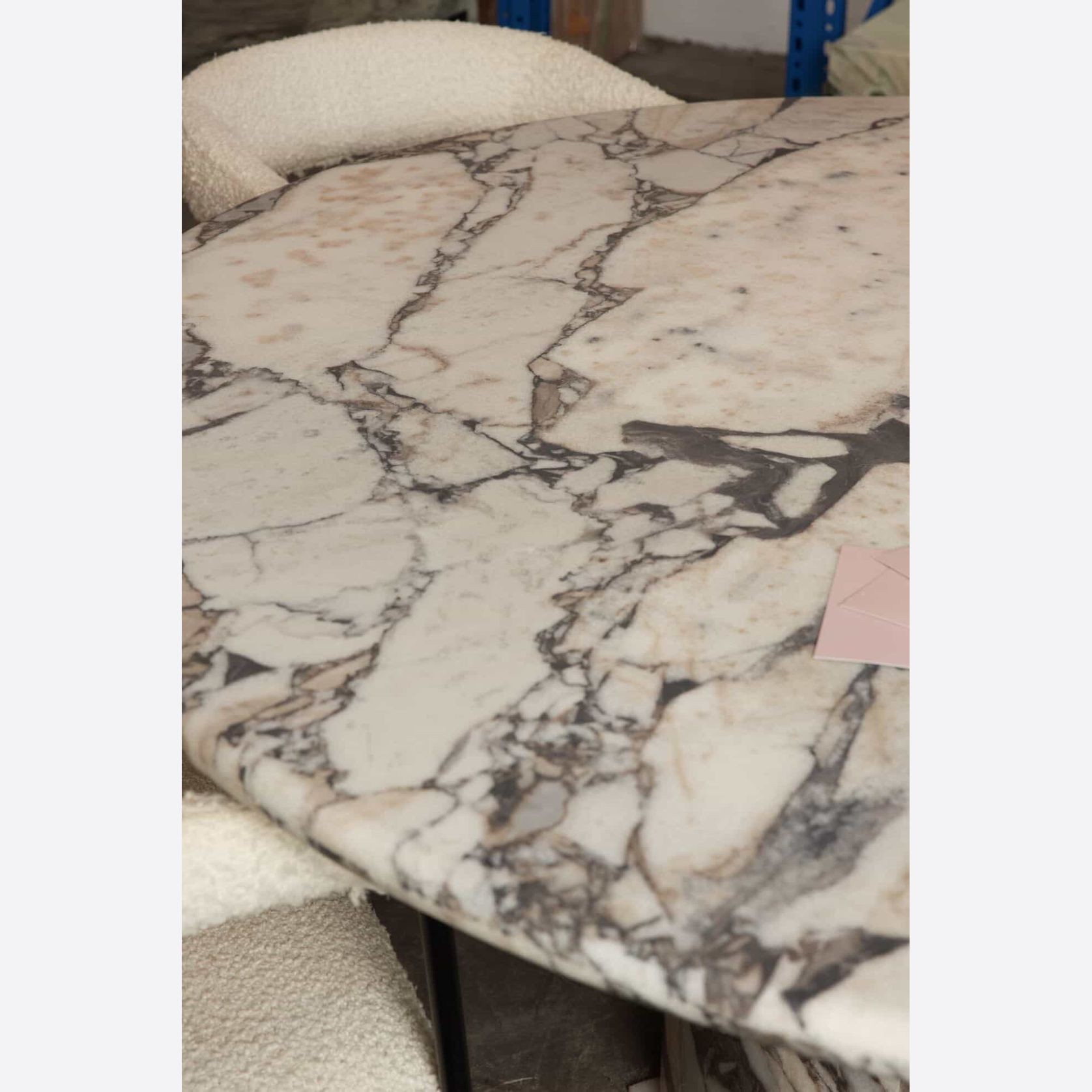 Court Dining Table - Milky Blue Marble gallery detail image