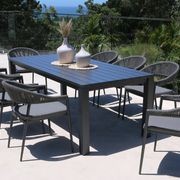 Cove Outdoor Dining Table 220cm | Charcoal gallery detail image