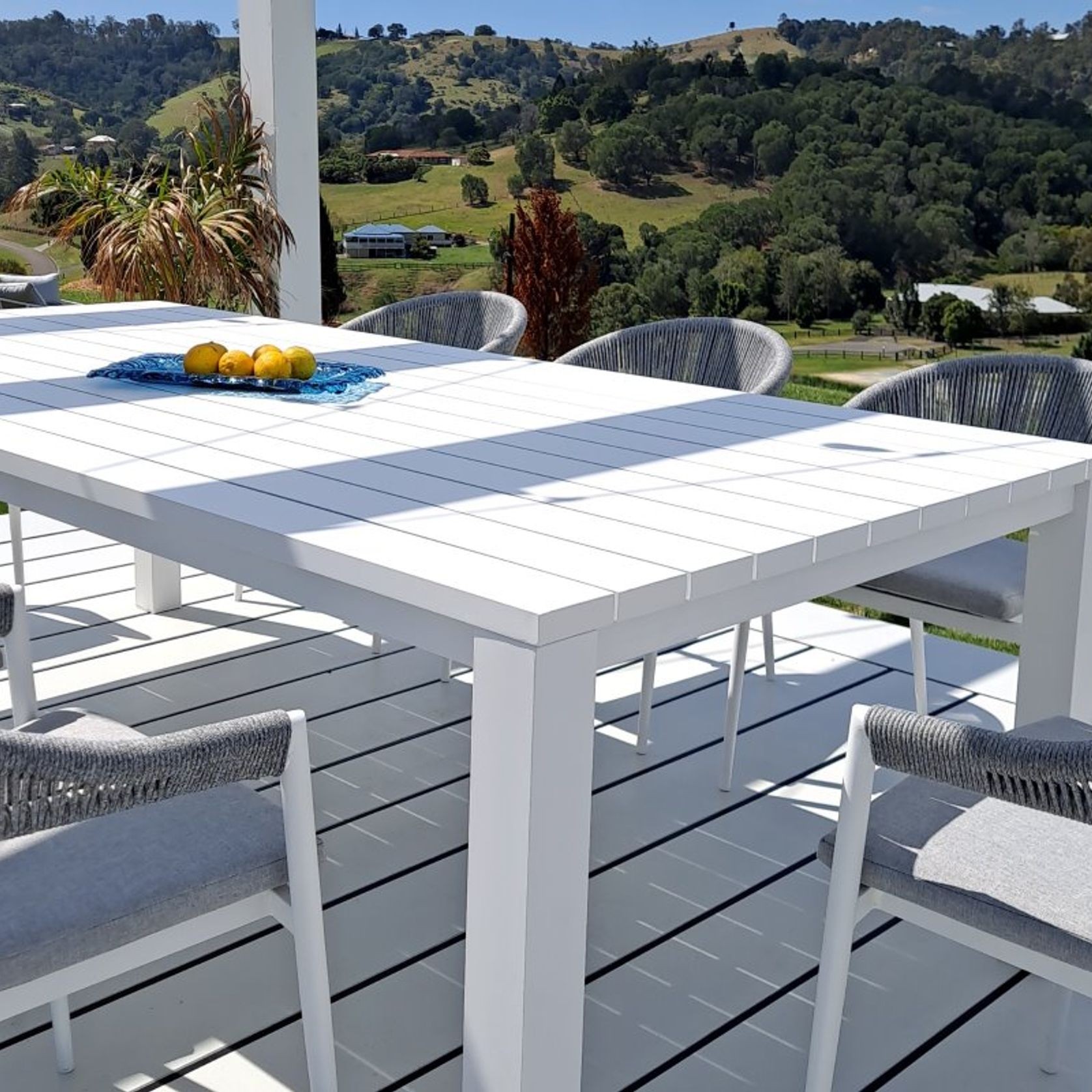 Cove Outdoor Dining Table 220cm | White gallery detail image