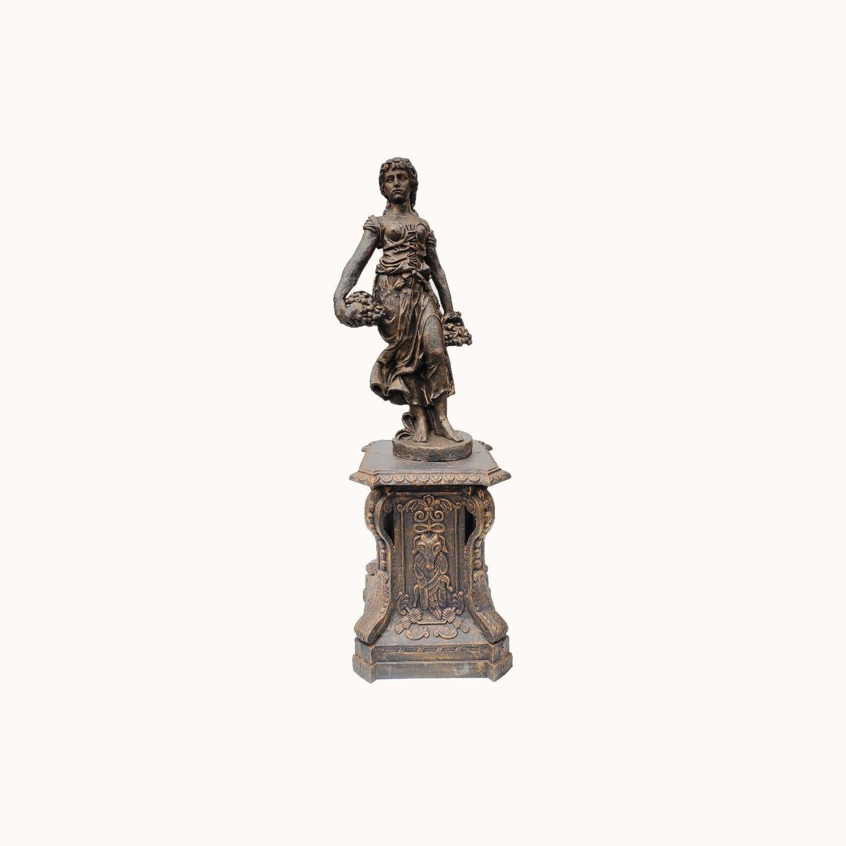 Set of 4 Cast Iron Statues gallery detail image