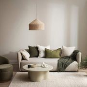 Baya Cassia Handwoven 100% Linen Cushion - Almond | Square gallery detail image