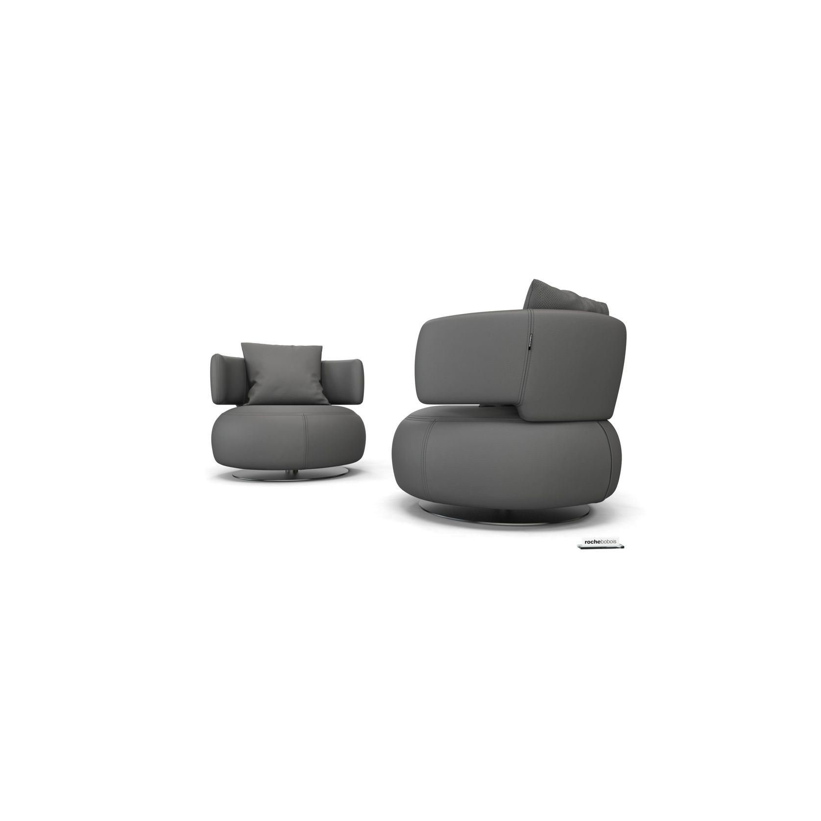 Curl Tendresse Leather Armchair gallery detail image