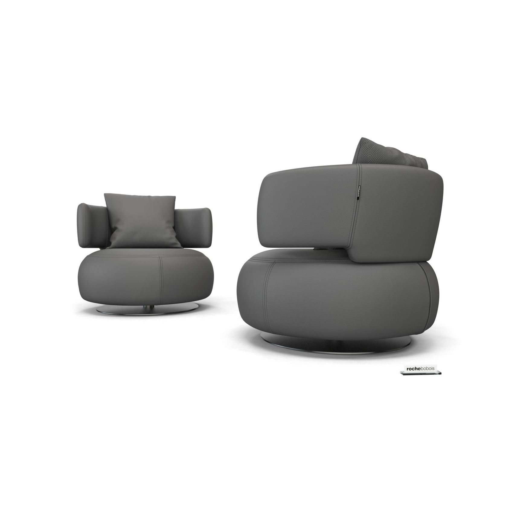 Curl Tendresse Leather Armchair gallery detail image