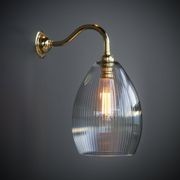 Jules Fine Ribbed Clear Glass Wall Light gallery detail image