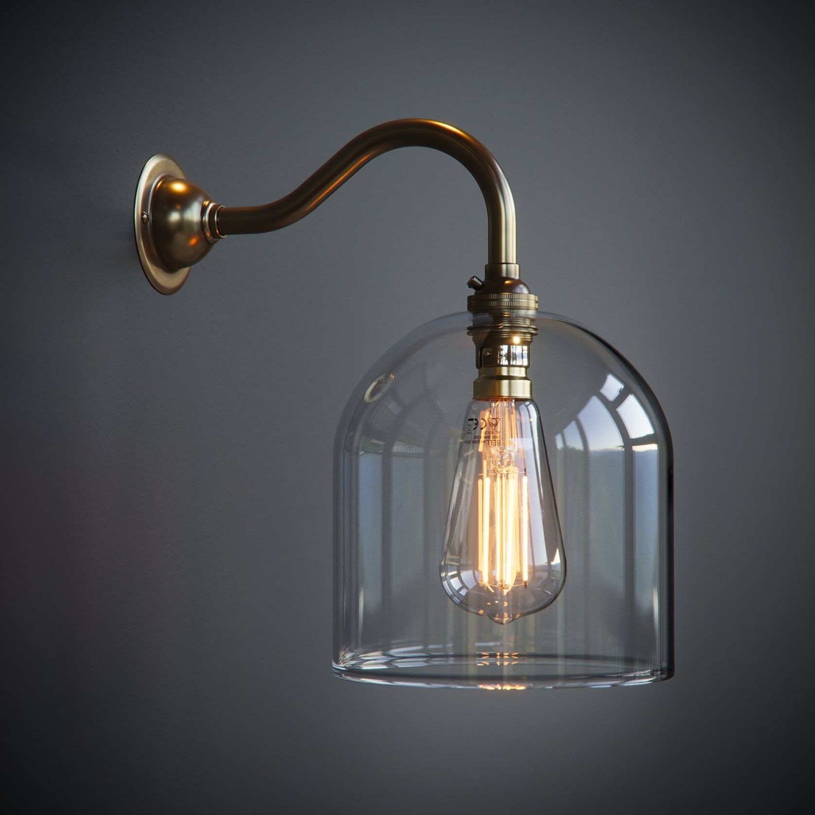 Frieda Clear Glass Wall Light gallery detail image