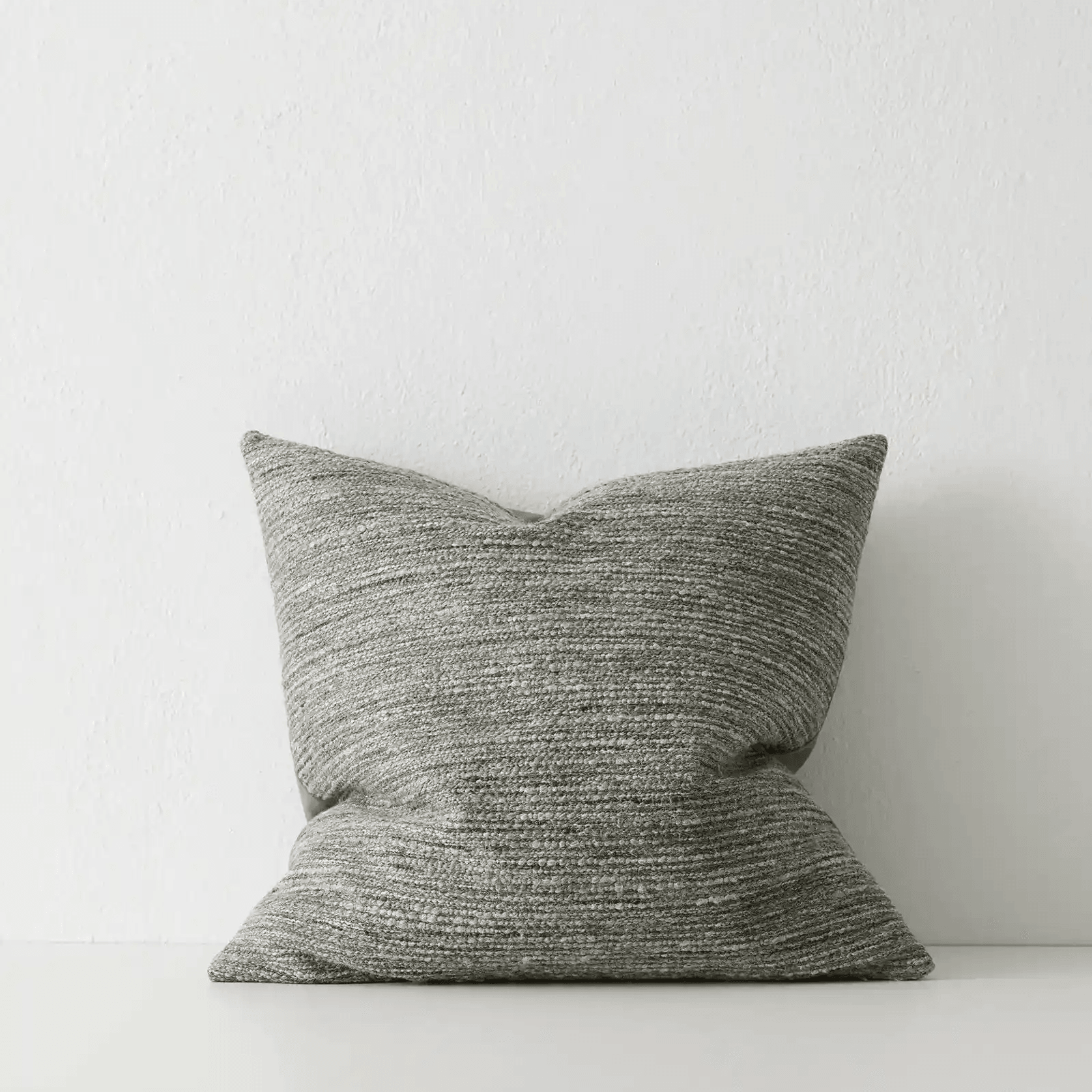 Weave Home Vista Cushion - Mineral | Chunky Linen/Wool Blend gallery detail image
