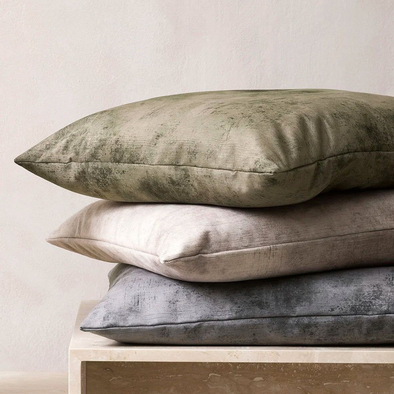 Baya Theo Velvet Cushion - Clover | Large 60 x 60cm gallery detail image