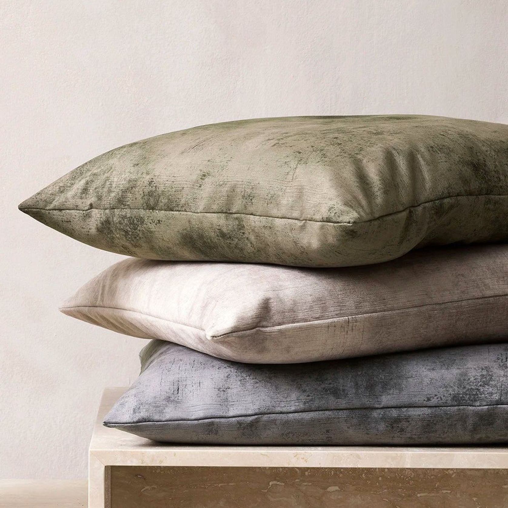 Baya Theo Velvet Cushion - Trout | Large 60 x 60cm gallery detail image