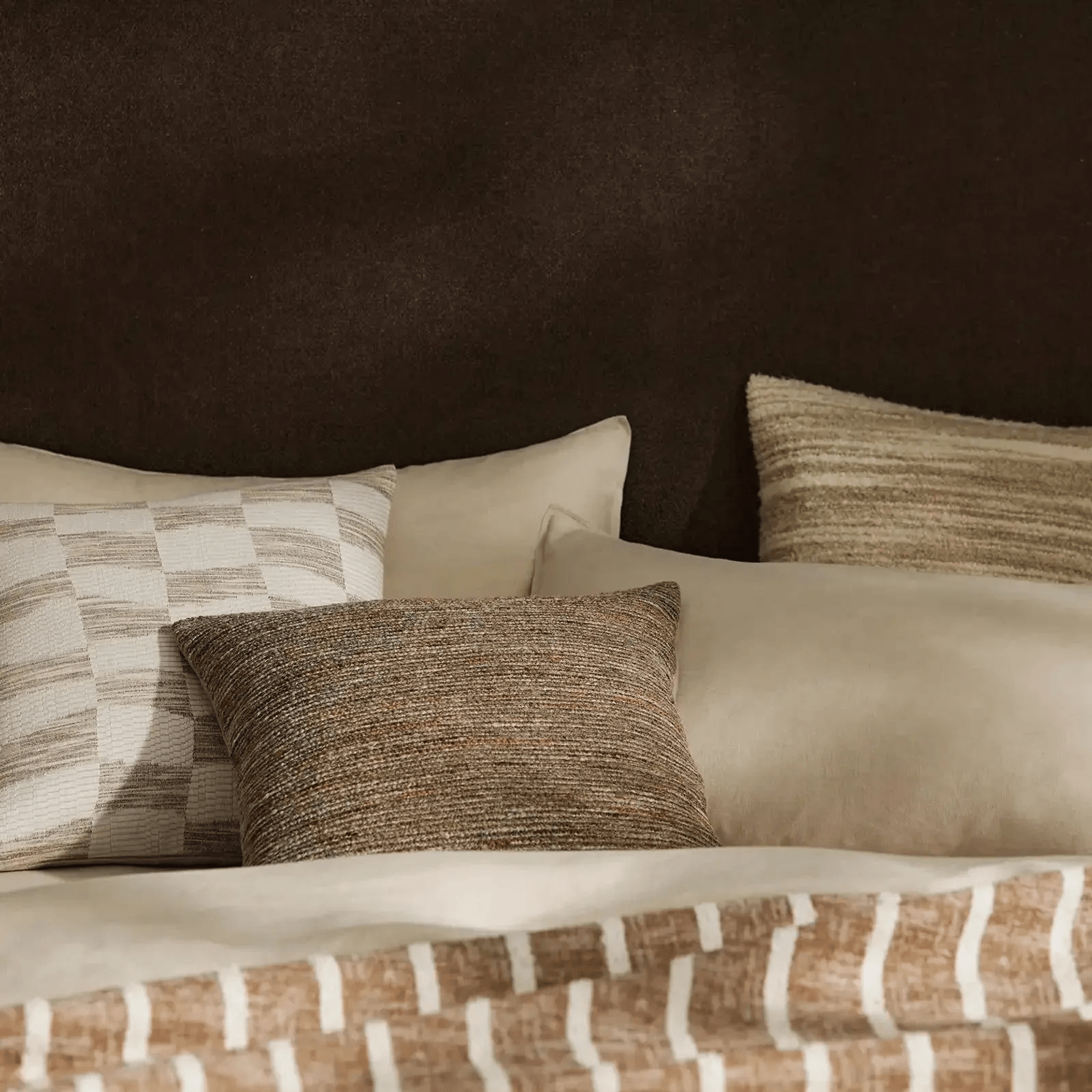 Weave Home Senso Cushion -Earth | Woven Check gallery detail image