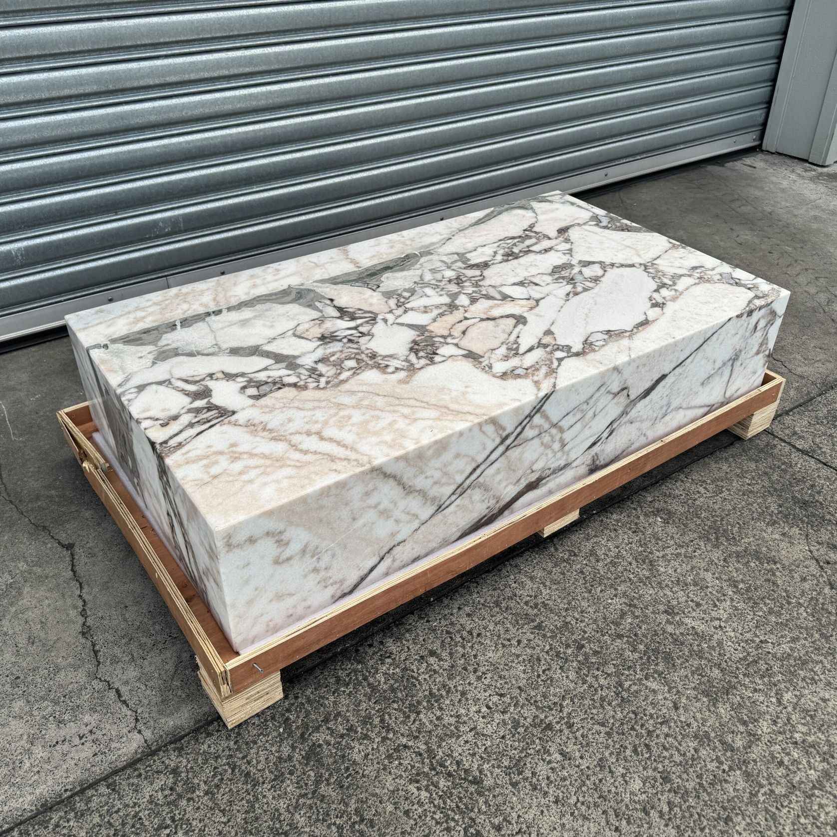 Block Coffee Table-Milky Bleu Marble | Natural Stone Co. gallery detail image