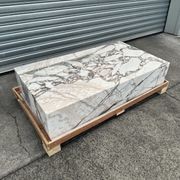Block Coffee Table-Milky Bleu Marble | Natural Stone Co. gallery detail image