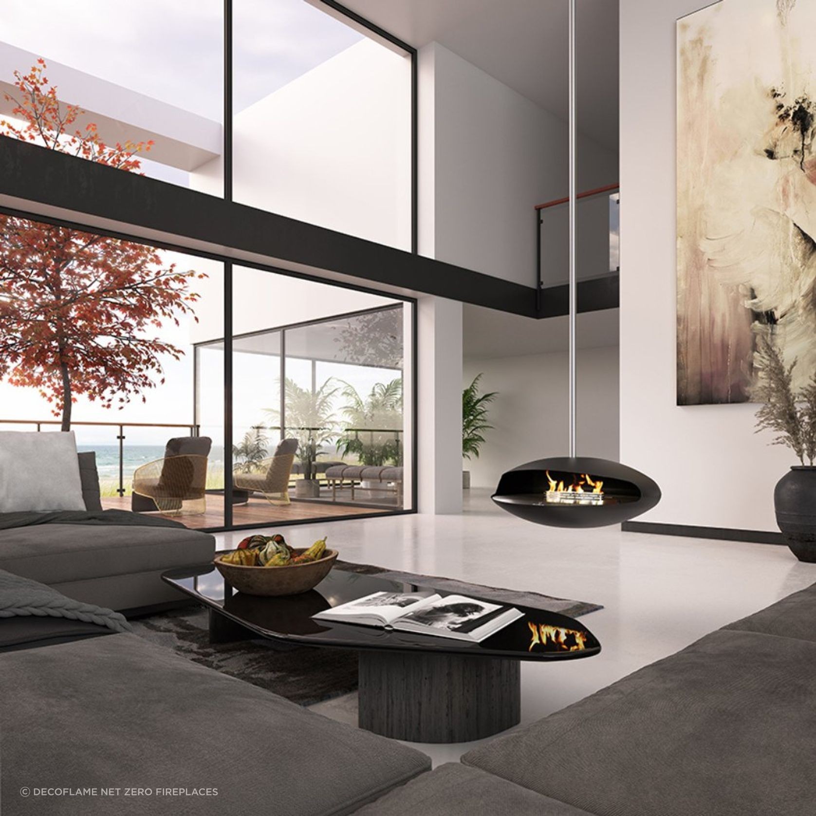 Decoflame Espoo Net Zero Suspended Ceiling Fireplace gallery detail image