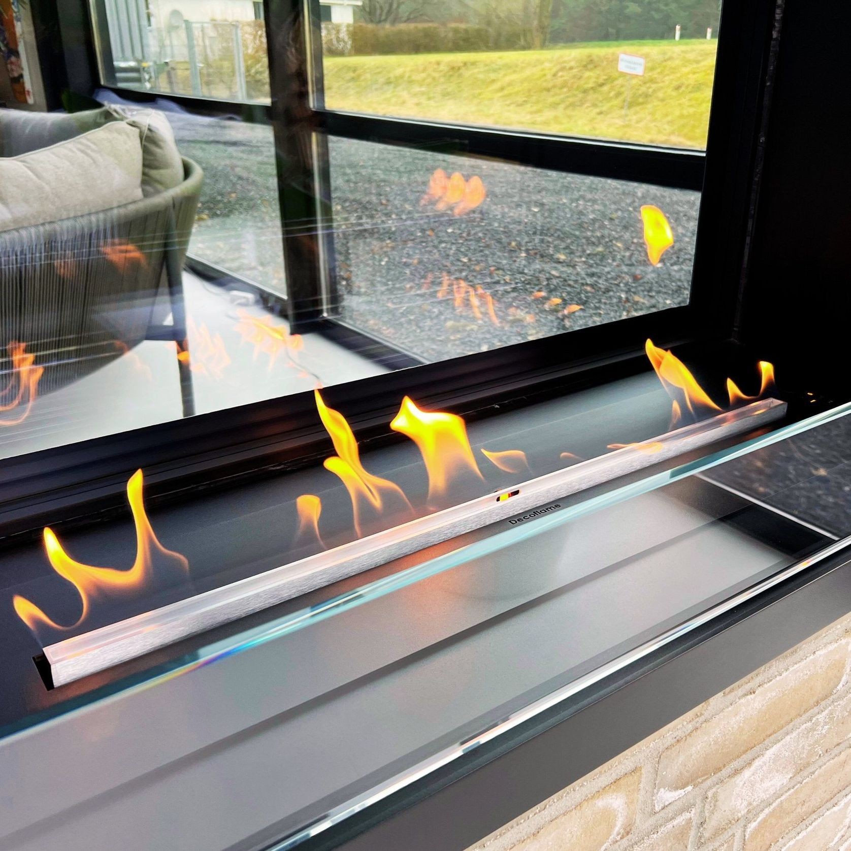 Decoflame Montreal Clear BEV Net Zero Fireplace gallery detail image