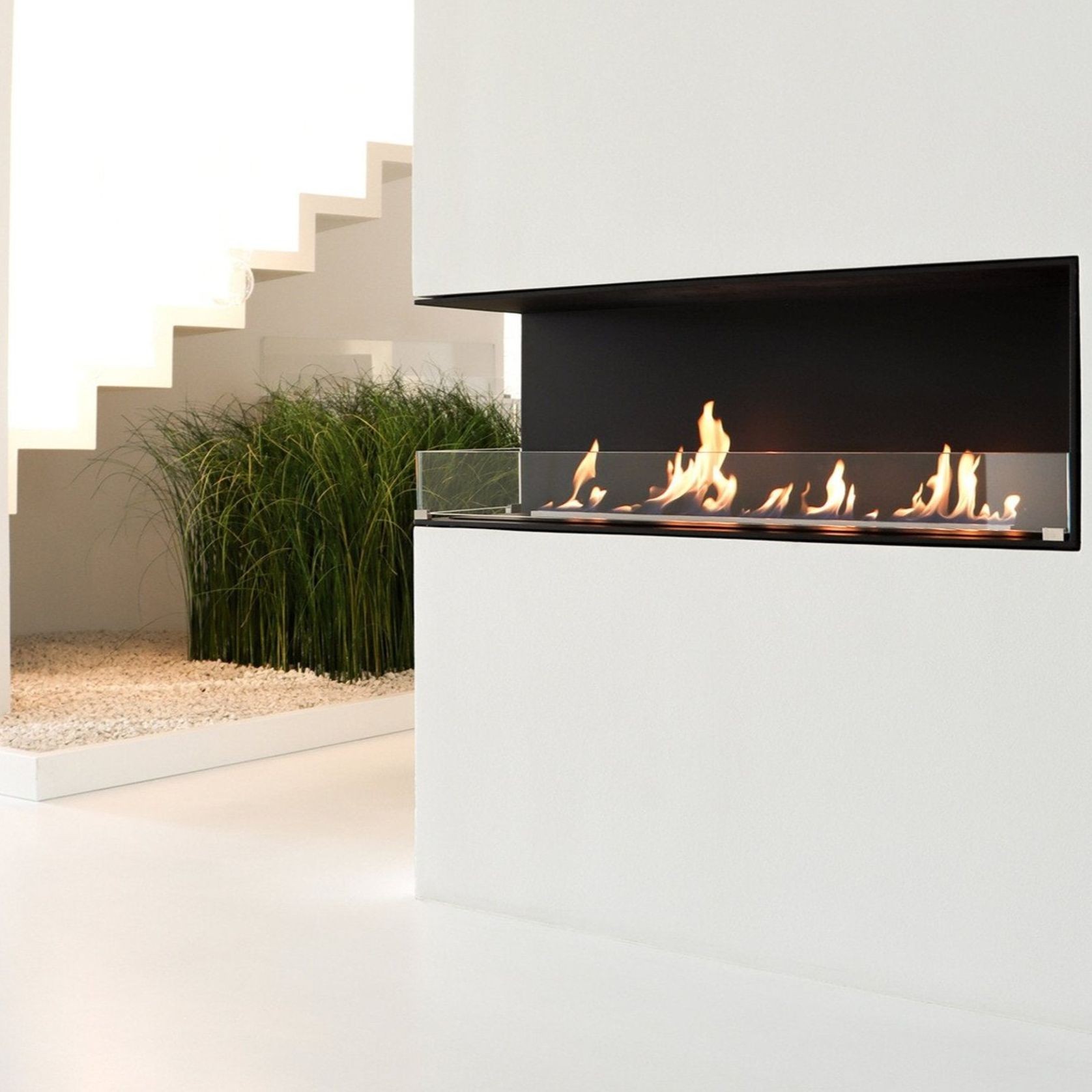 Decoflame Montreal Left Corner Net Zero Fireplace gallery detail image