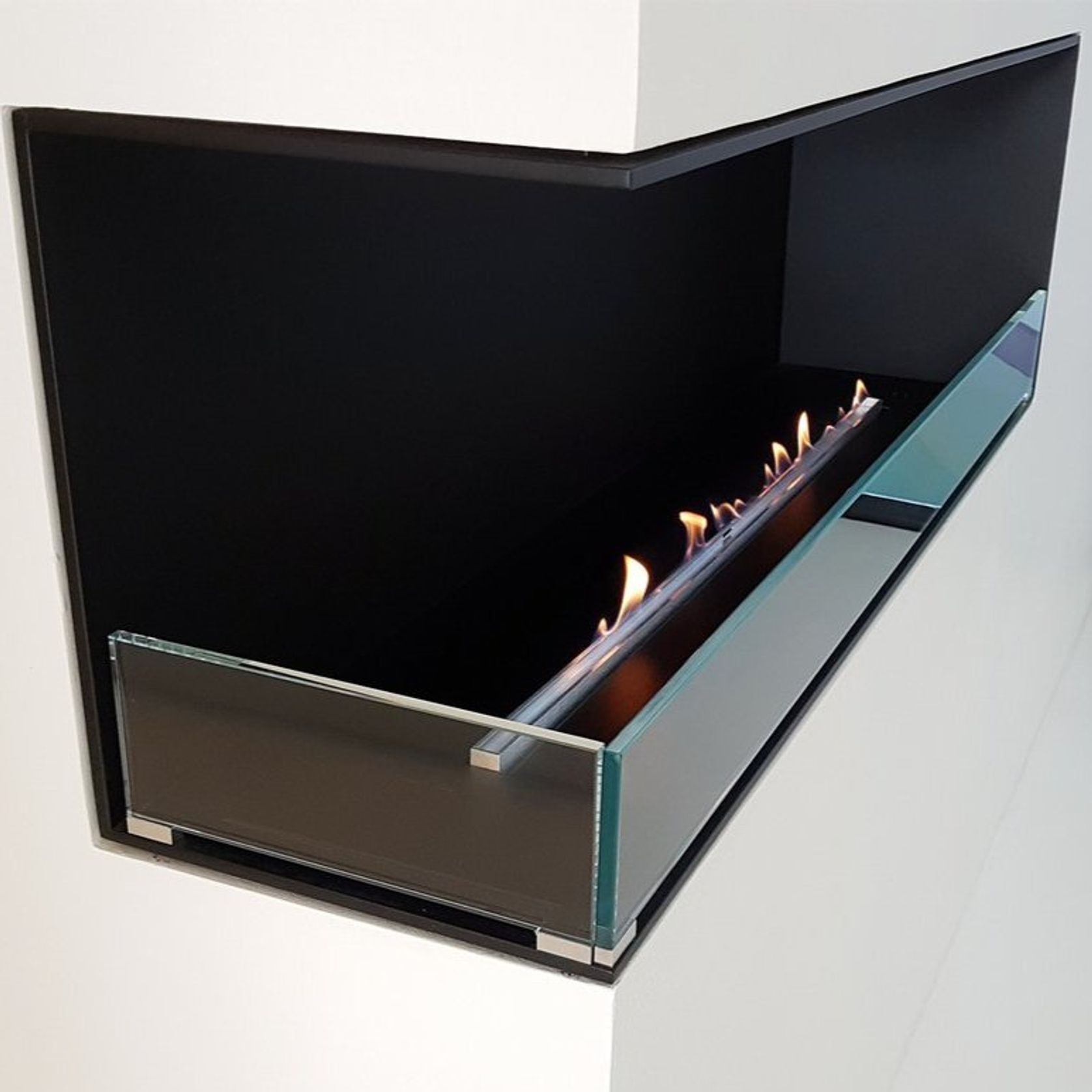 Decoflame Montreal Left Corner Net Zero Fireplace gallery detail image