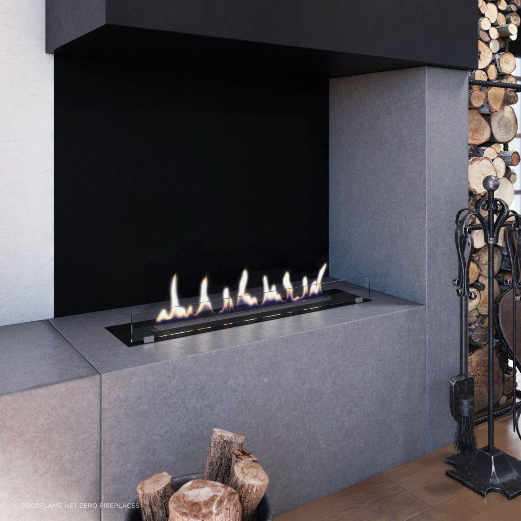 Decoflame BEV Net Zero F3 Fireplace Insert 20.5hr Burn gallery detail image