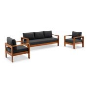 Delta 4pc Teak Lounge Set - Sooty Sunbrella gallery detail image