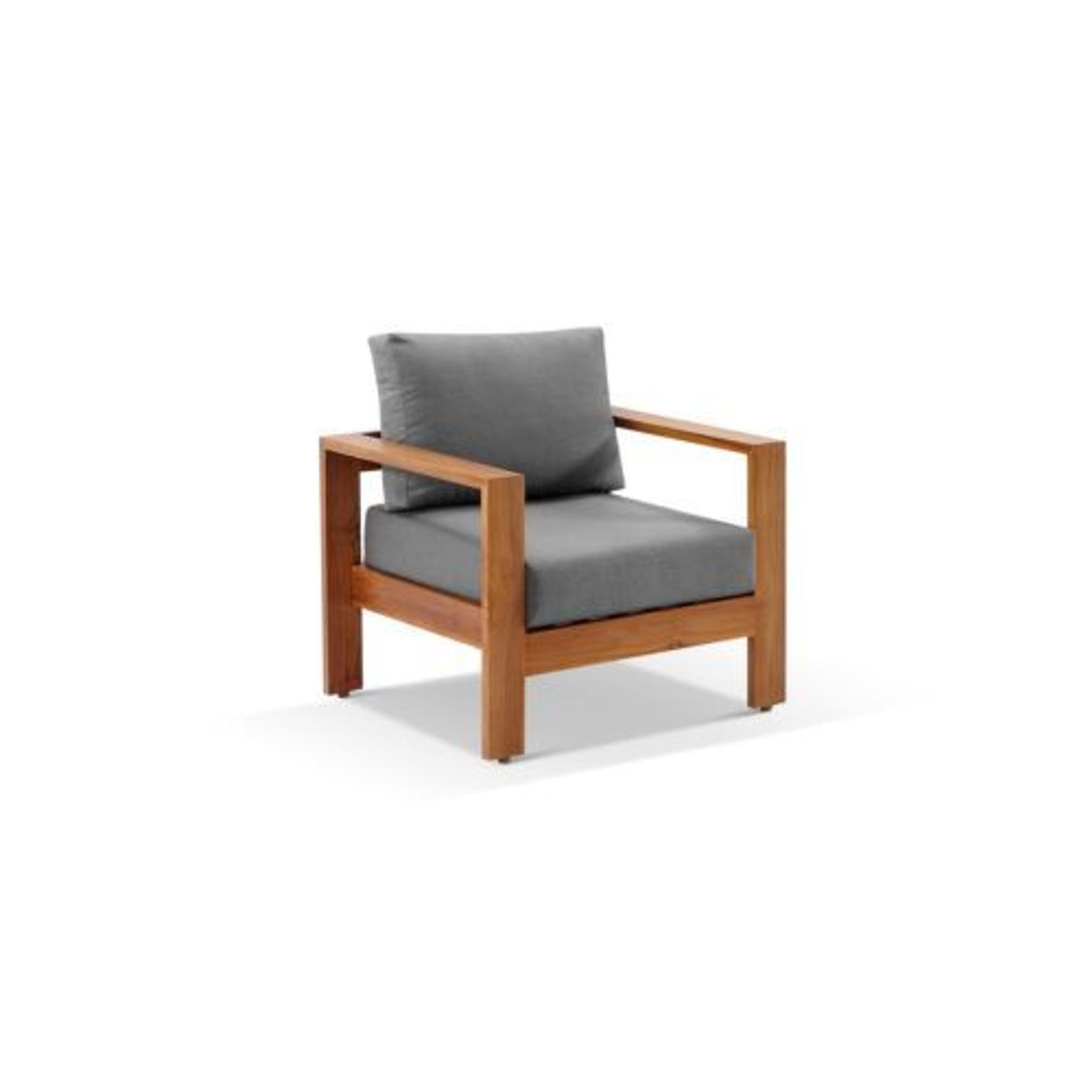 Delta 4pc Teak Lounge Set - Charcoal Sunbrella gallery detail image