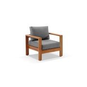 Delta 4pc Teak Lounge Set - Charcoal Sunbrella gallery detail image