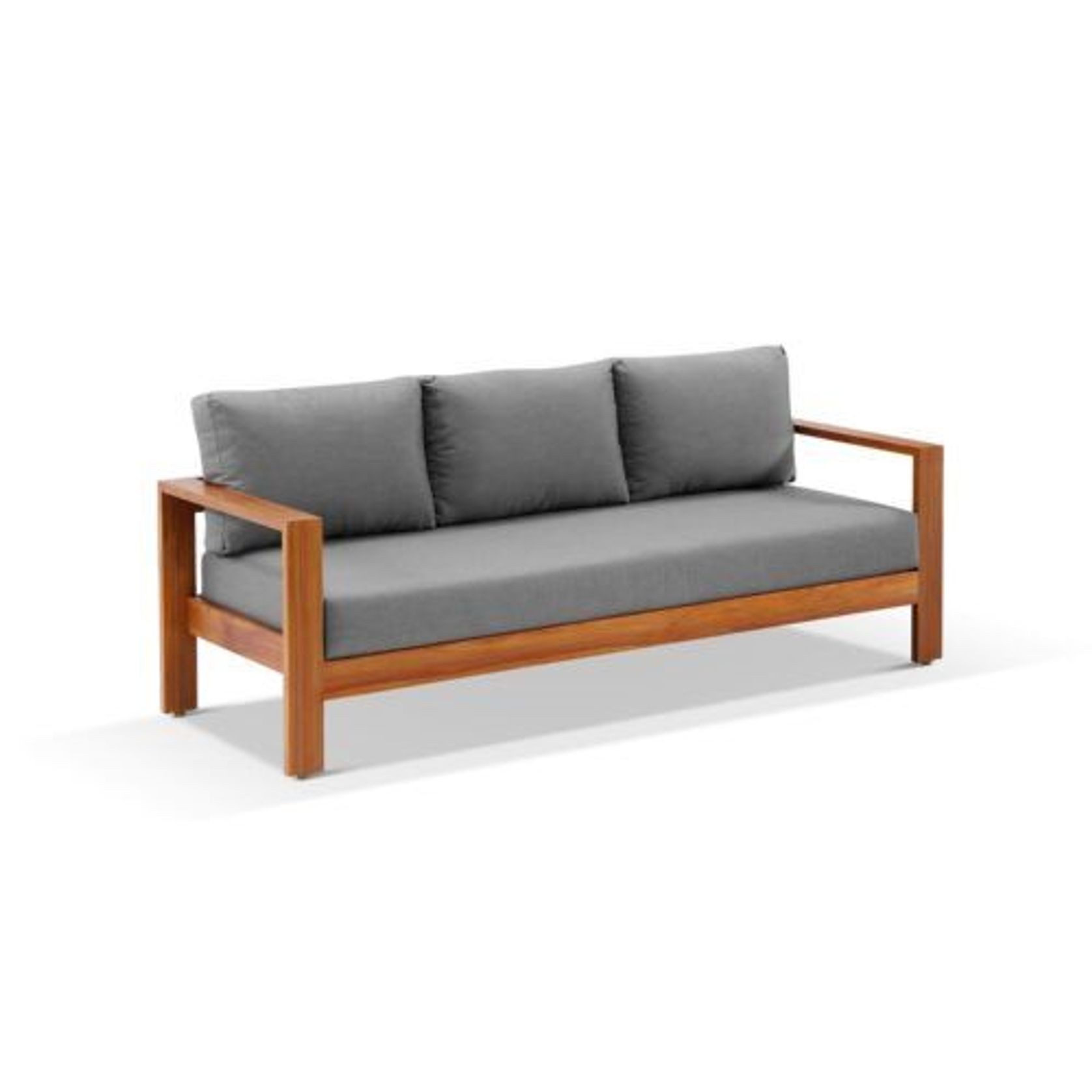 Delta 4pc Teak Lounge Set - Charcoal Sunbrella gallery detail image