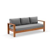 Delta 4pc Teak Lounge Set - Charcoal Sunbrella gallery detail image
