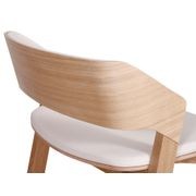 Merano Kitchen Stool - Natural Oak - White Pad - by TON gallery detail image