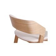 Merano Kitchen Stool - Natural Oak - White Pad - by TON gallery detail image