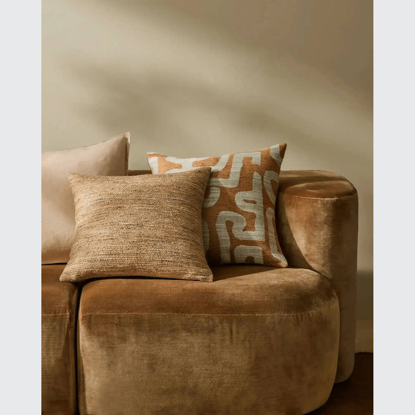 Weave Home Vista Cushion - Sunset | Chunky Linen/Wool Blend gallery detail image