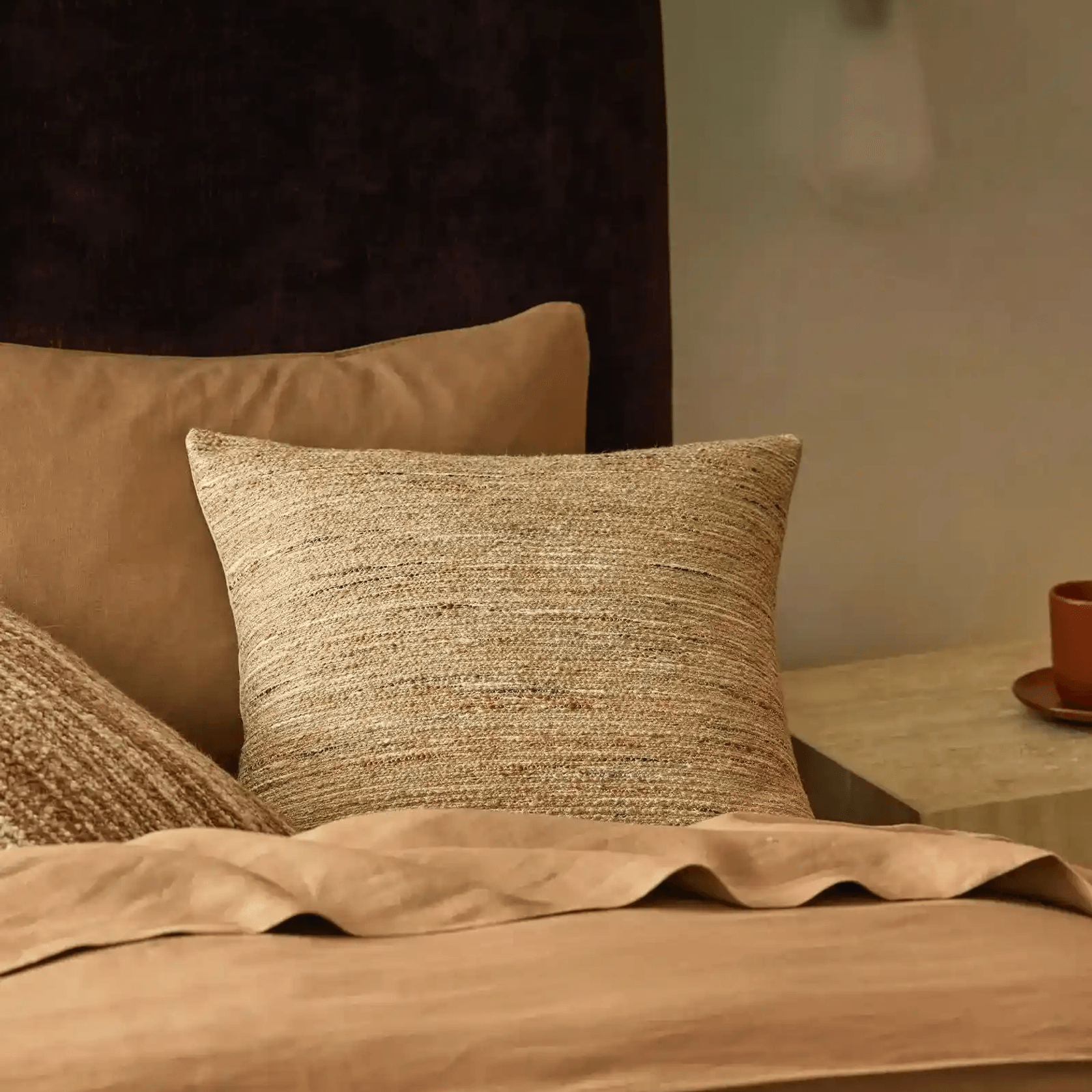 Weave Home Vista Cushion - Sunset | Chunky Linen/Wool Blend gallery detail image