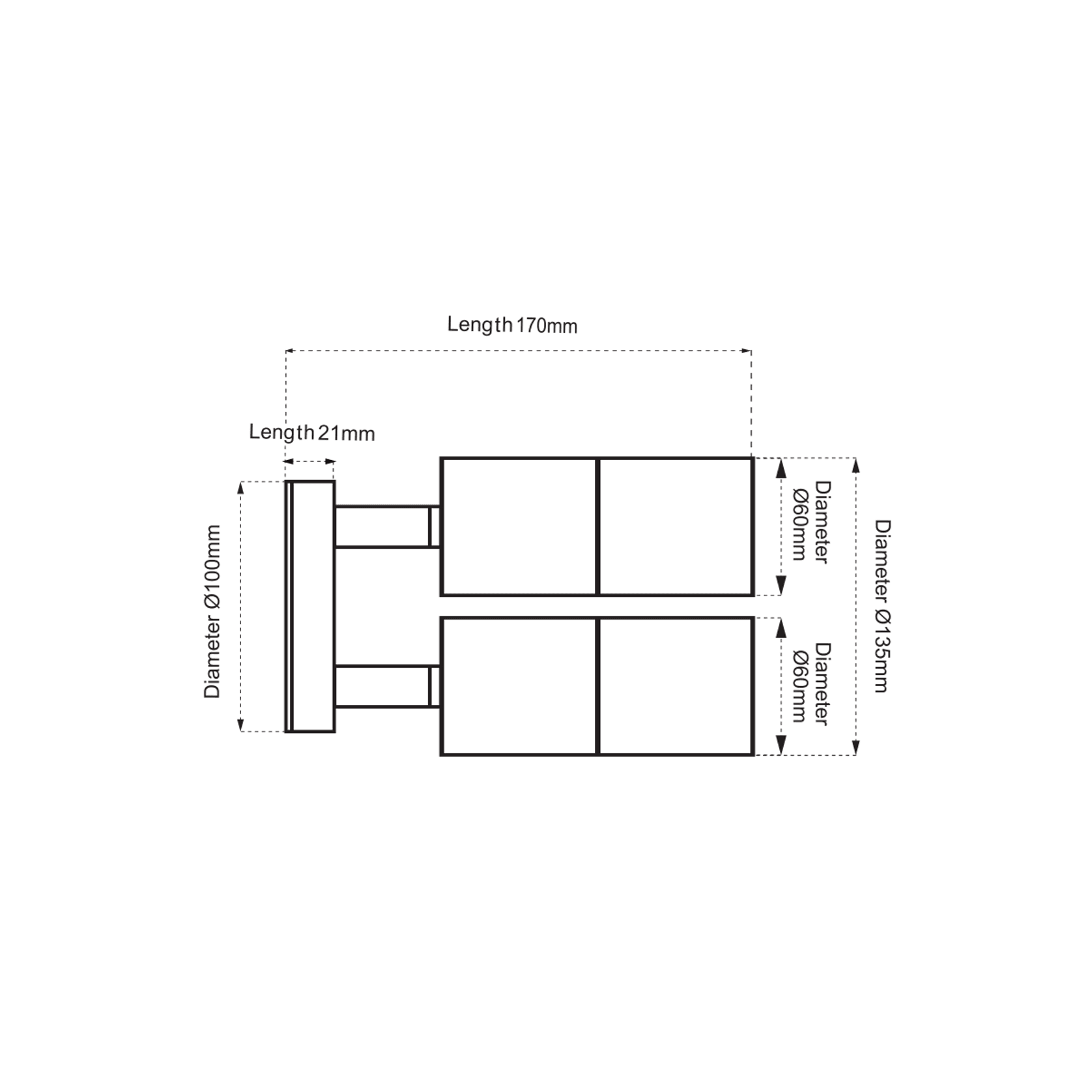 Mounted Double Adjustable Outdoor Light gallery detail image