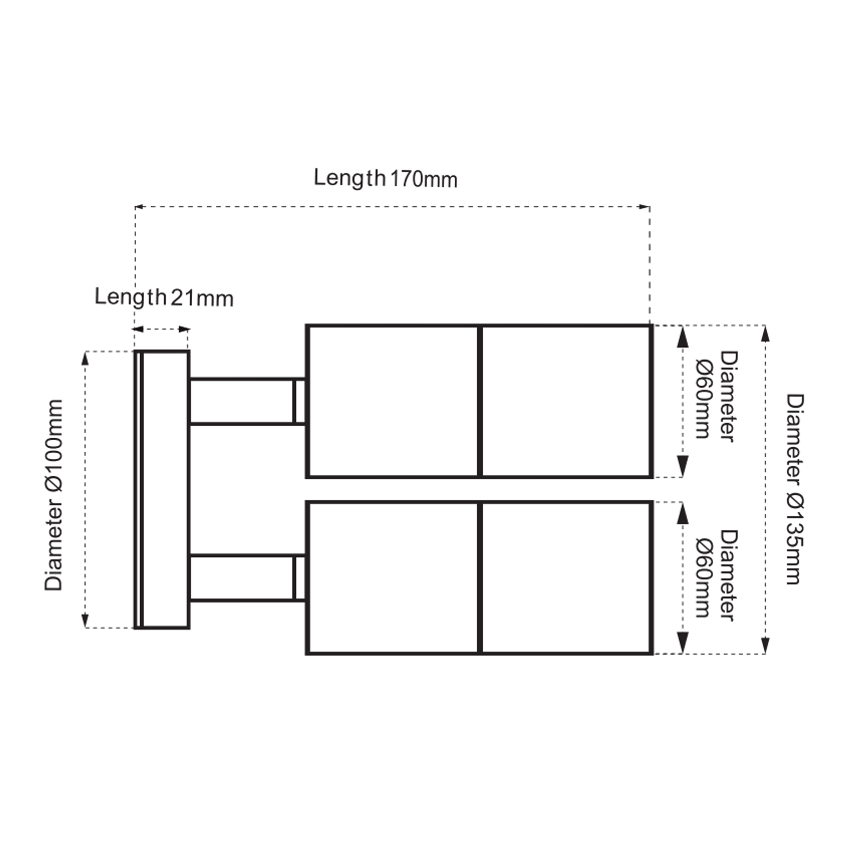 Mounted Double Adjustable Outdoor Light gallery detail image