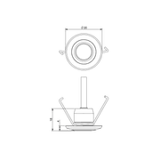 1W IP Rated Downlight - Spring Mount gallery detail image