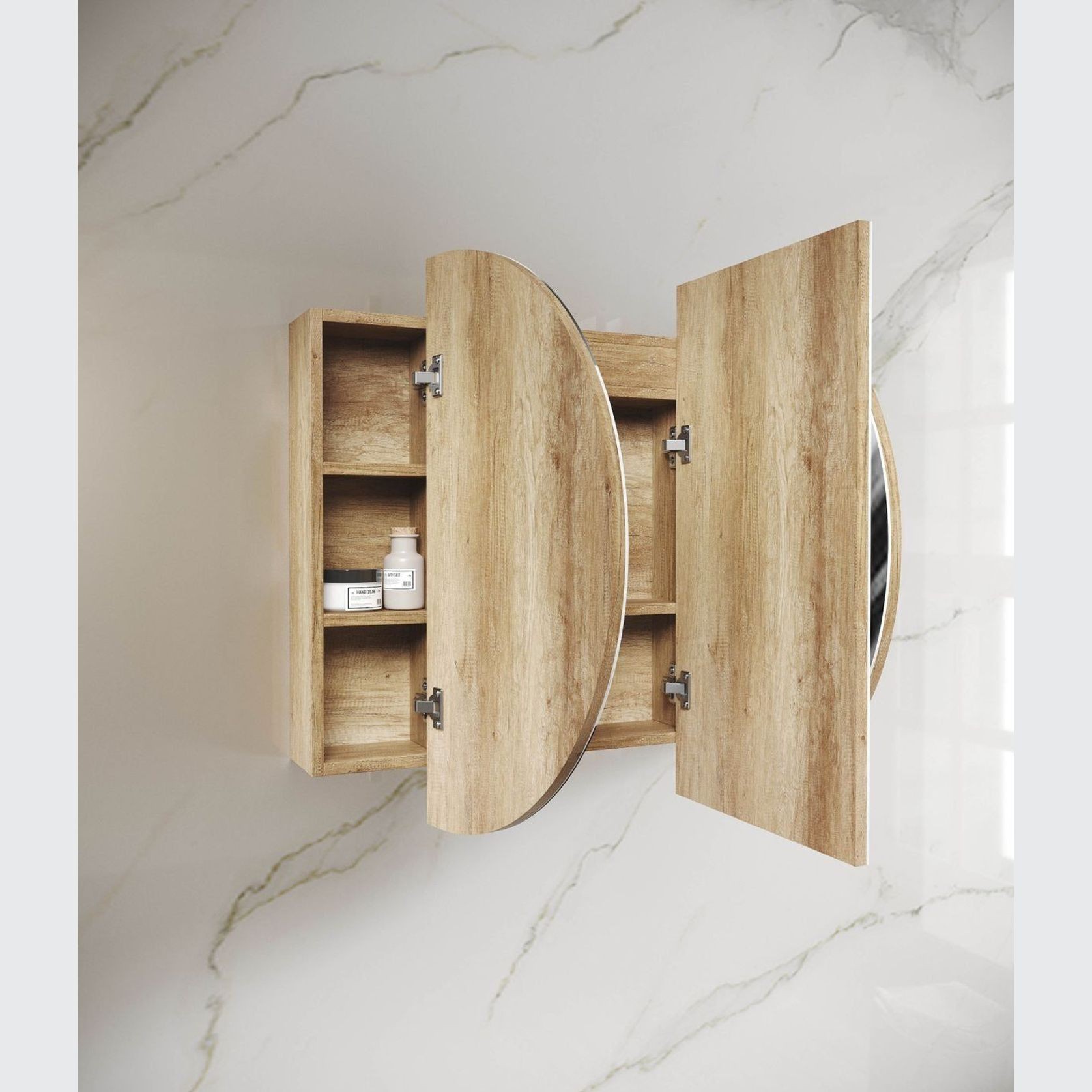 Otti Bondi Natural Oak LED Shaving Cabinet 1200mm gallery detail image