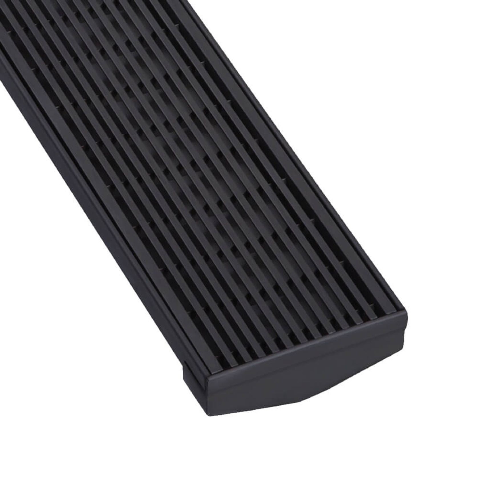 Outdoor Low Profile Linear Grate - Wedge Wire - 85mm - Matte Black - Custom Length and Outlet gallery detail image