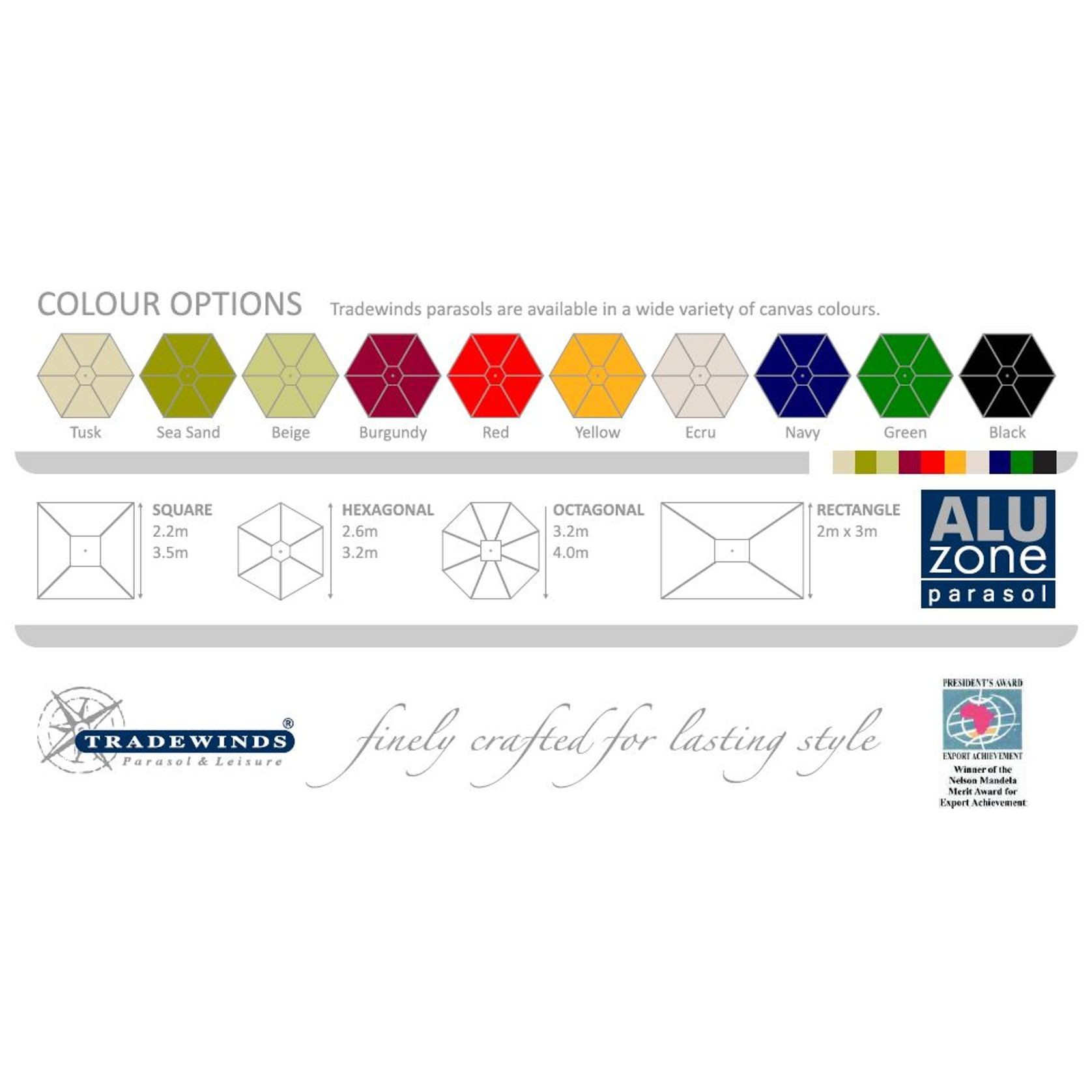 Tradewinds Aluzone Parasols gallery detail image