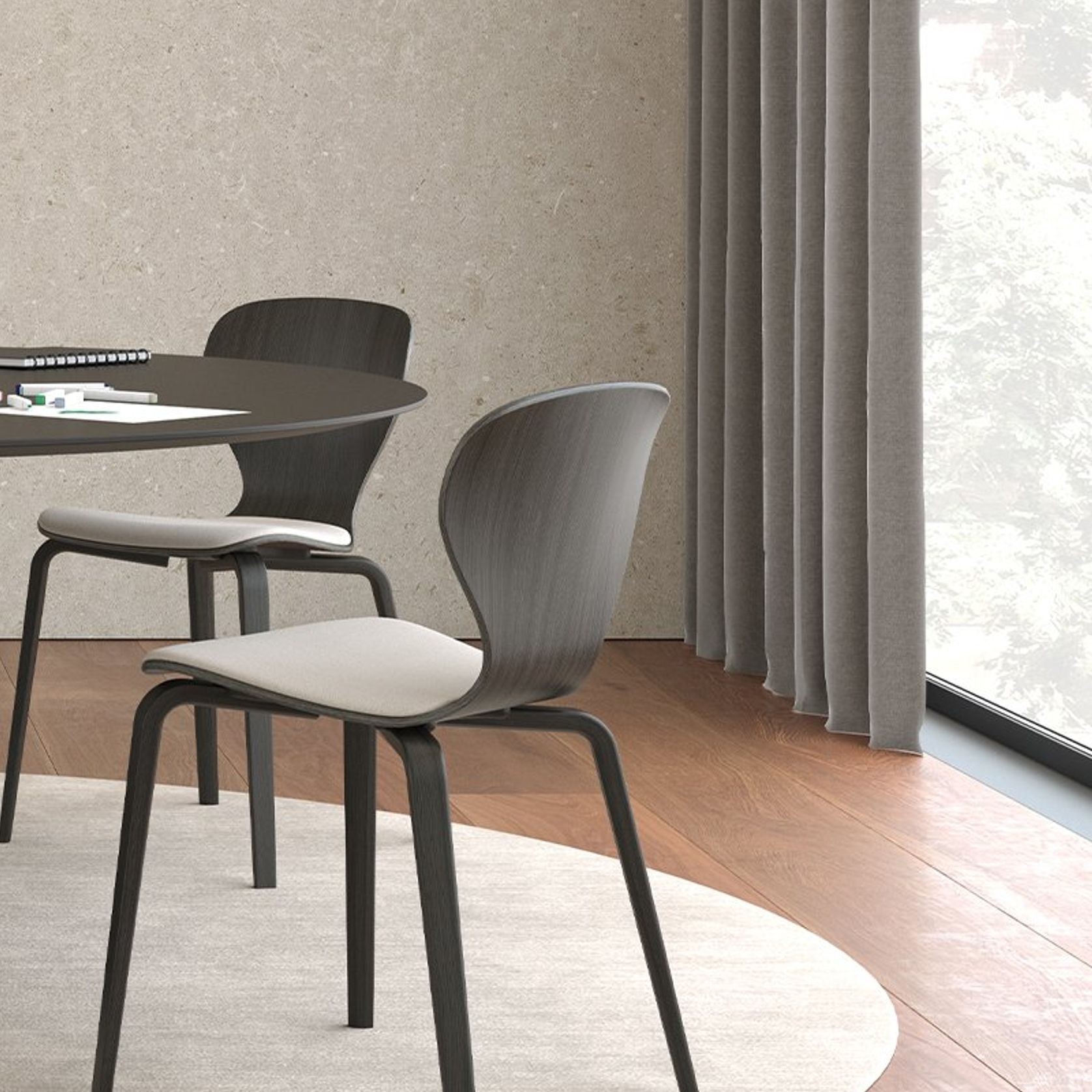 Ears Chair - Four Wooden Legs gallery detail image