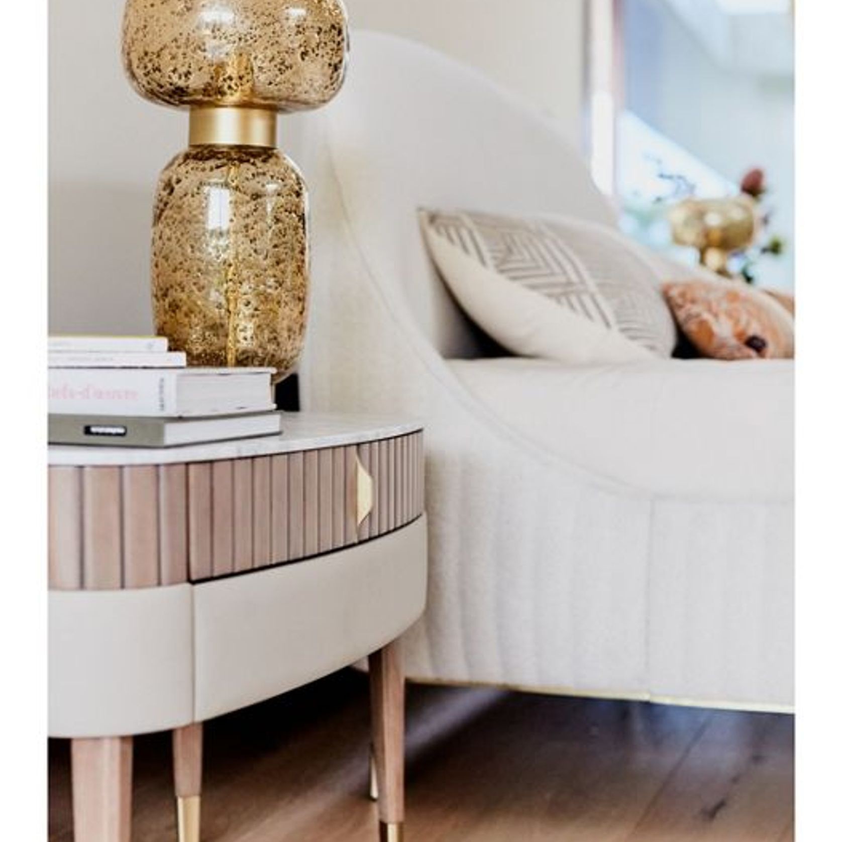 Eden-Rock Bedside Table 2 Drawers gallery detail image