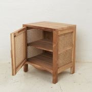 Edena Teak and Rattan Bedside Table gallery detail image