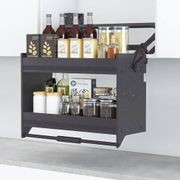 Nero Flexi Height Pull Down 2-Tier Wall Cabinet Unit - for a 600mm Cupboard gallery detail image