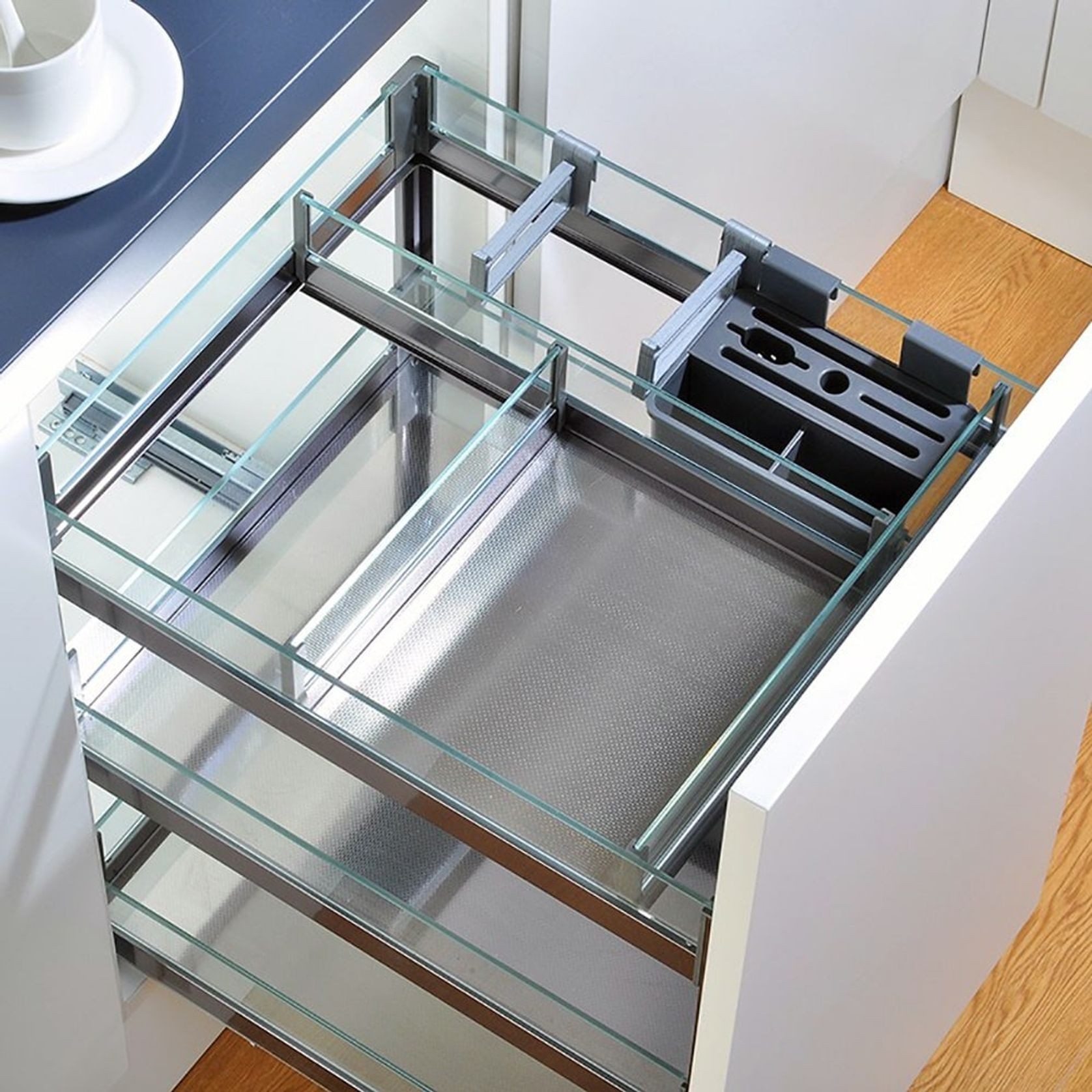 Galley Kitchen Pull-Out Cupboard Organiser Suits 400mm gallery detail image