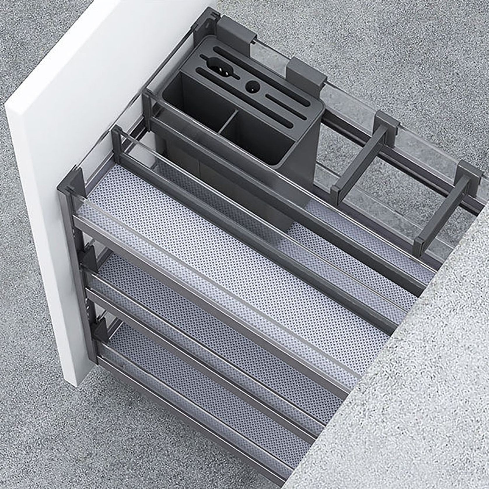 Galley Kitchen Pull-Out Cupboard Organiser Suits 300mm gallery detail image