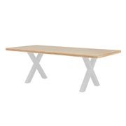 Emilie Aluminium Outdoor Dining Table 220cm | White X Legs gallery detail image
