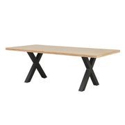 Emilie Aluminium Outdoor Dining Table 220cm | Black X Legs gallery detail image