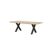 Emilie Aluminium Outdoor Dining Table 220cm | Black X Legs gallery detail image