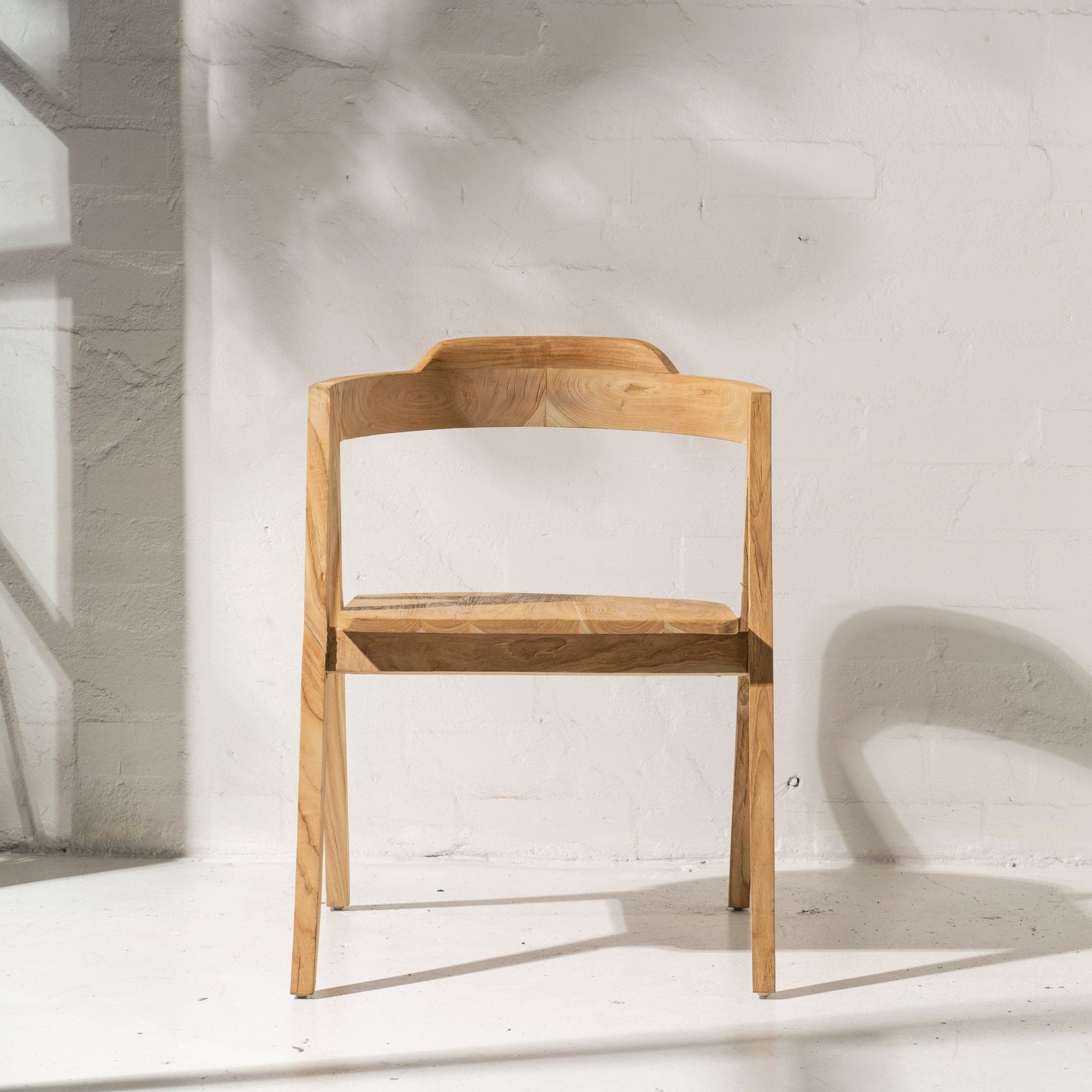 Emir Angled Dining Armchair - Natural gallery detail image