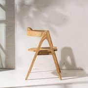 Emir Angled Dining Armchair - Natural gallery detail image