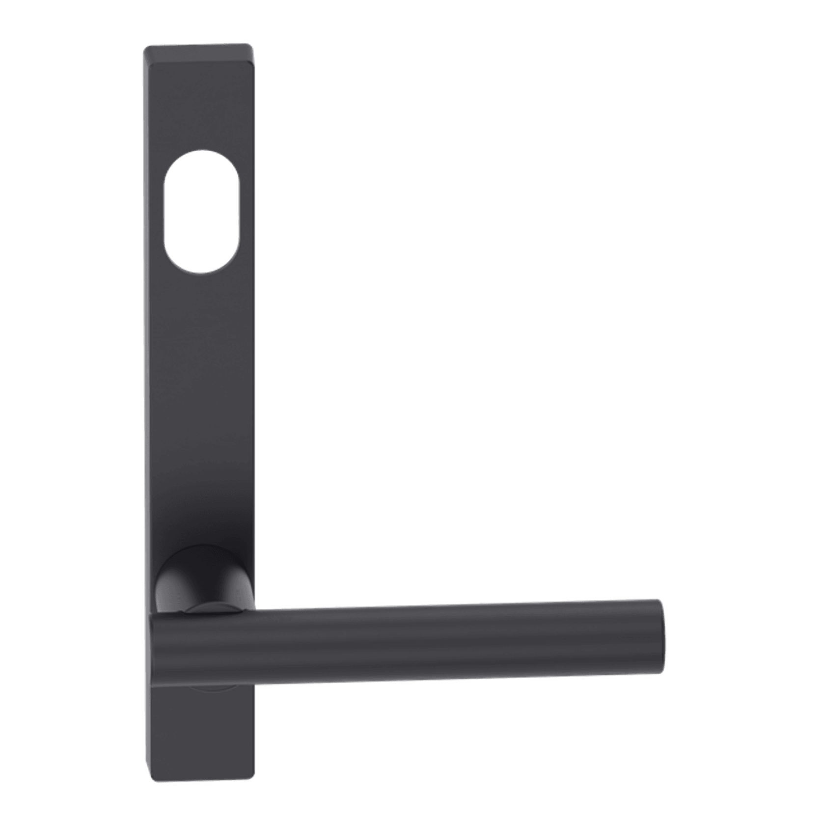 Narrow Plate Lever #12 Cylinder/Concealed BLK gallery detail image