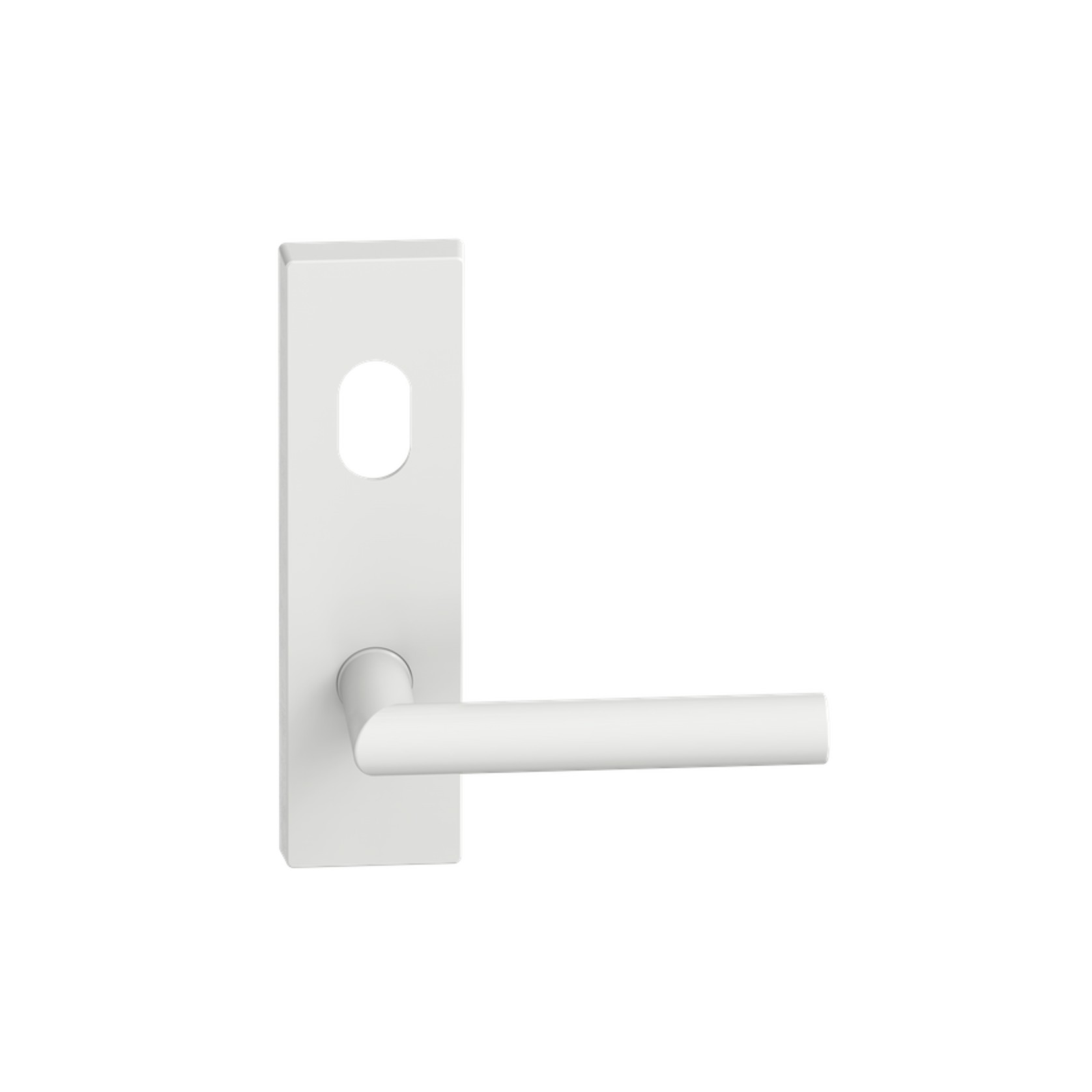 Rectangular Plate Lever #11 Cylinder/Concealed WHT gallery detail image